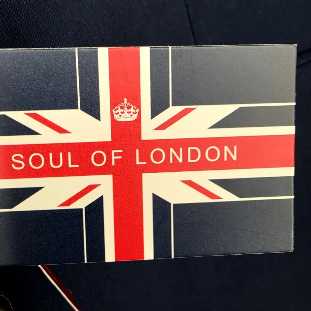 NWT Soul Of London Navy Essential Slim Fit Single Breasted Blazer Jacket Size 42
